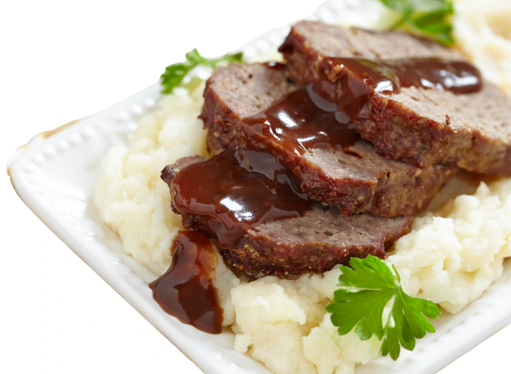 Comforting meatloaf meal